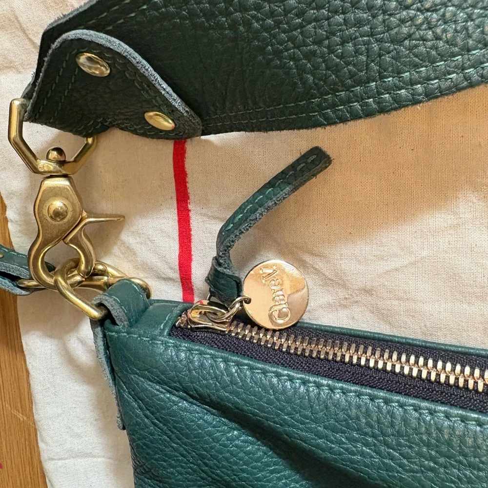 Clare V green moyen messenger bag - Picture 5 of 8